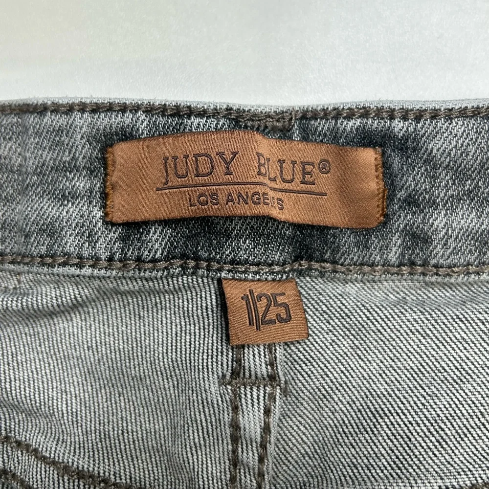 Judy Blue Slim Fit Jeans 1/25 High Rise‎ Light Wash Gray Denim Stretch 24x27.5